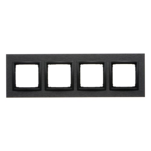 Ramka 4- krotna metalowa Simon 54 Nature DRN4/83 Kontakt-Simon inox dark