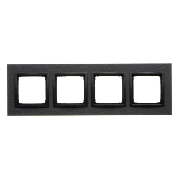 Ramka 4- krotna metalowa Simon 54 Nature DRN4/83 Kontakt-Simon inox dark