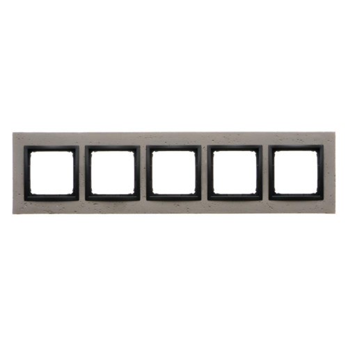 Ramka 5-krotna betonowa Simon 54 Nature DRN5/98 Kontakt-Simon Czarny charakter