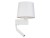 Lampa ścienna kinkiet z lampką do czytania Loft CHILLIN II WHITE WH 8216 NOWODVORSKI Lighting E27/G9 nowoczesna oświetleniowa ścienna z włącznikiem Industrialna abażur tkanina biały biała metal idealna do hotelu sypialni Inspiracje Premium