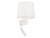 Lampa ścienna kinkiet z lampką do czytania Loft CHILLIN II WHITE WH 8216 NOWODVORSKI Lighting E27/G9 nowoczesna oświetleniowa ścienna z włącznikiem Industrialna abażur tkanina biały biała metal idealna do hotelu sypialni Inspiracje Premium