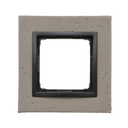 Ramka 1-krotna betonowa Simon 54 Nature DRN1/98 Kontakt-Simon Czarny charakter