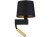 Lampa ścienna kinkiet z lampką do czytania Loft CHILLIN II BLACK GOLD 8213 NOWODVORSKI Lighting E27/G9 nowoczesna oświetleniowa ścienna z włącznikiem Industrialna abażur tkanina czarno-złota czarna złota metal idealna do hotelu sypialni Inspiracje Premium