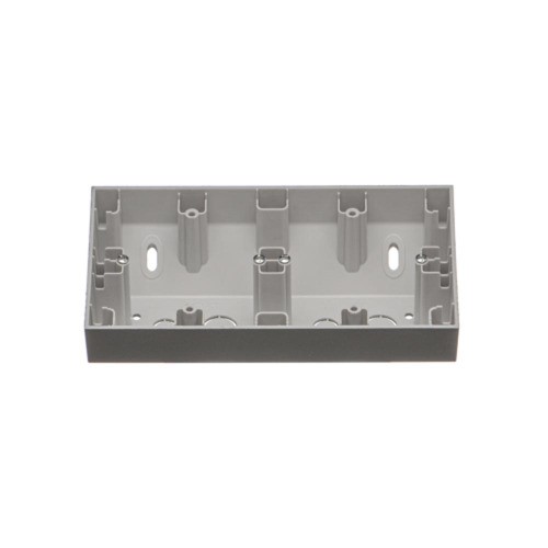 Puszka natynkowa narożna 2-krotna Simon 55 TPNR2/143 Kontakt-Simon aluminium mat
