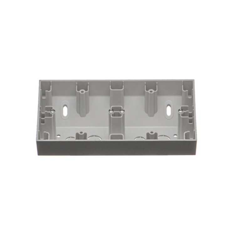 Puszka natynkowa narożna 2-krotna Simon 55 TPNR2/143 Kontakt-Simon aluminium mat