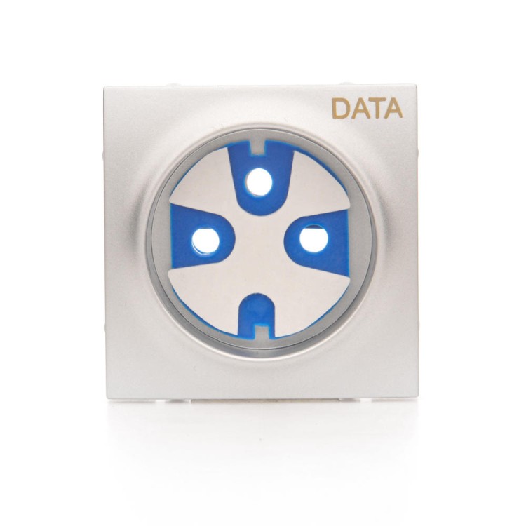 Pokrywa do gniazda DATA Simon 54 DGD1P/43 Kontakt-Simon srebrny mat, metalizowany