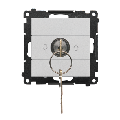 Łącznik na kluczyk żaluzjowy chwilowy Simon 55 TPZK.01/143 Kontakt-Simon aluminium mat