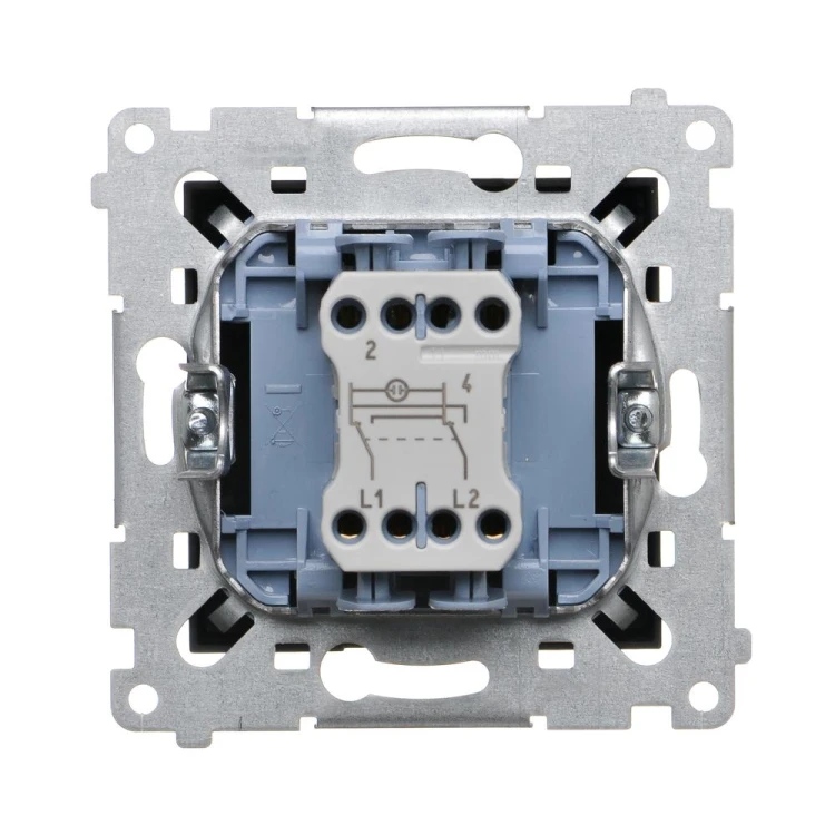 Łącznik krzyżowy z podświetleniem LED, bez piktogramu Simon 54 DW7L.01/X/49 Kontakt-Simon czarny mat