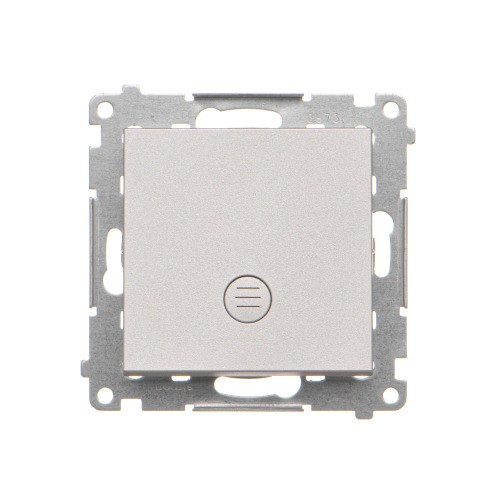 Przycisk pojedynczy zwierny bez piktogramu z podświetleniem LED Simon 55 TP1L.01/143 Kontakt-Simon aluminium mat