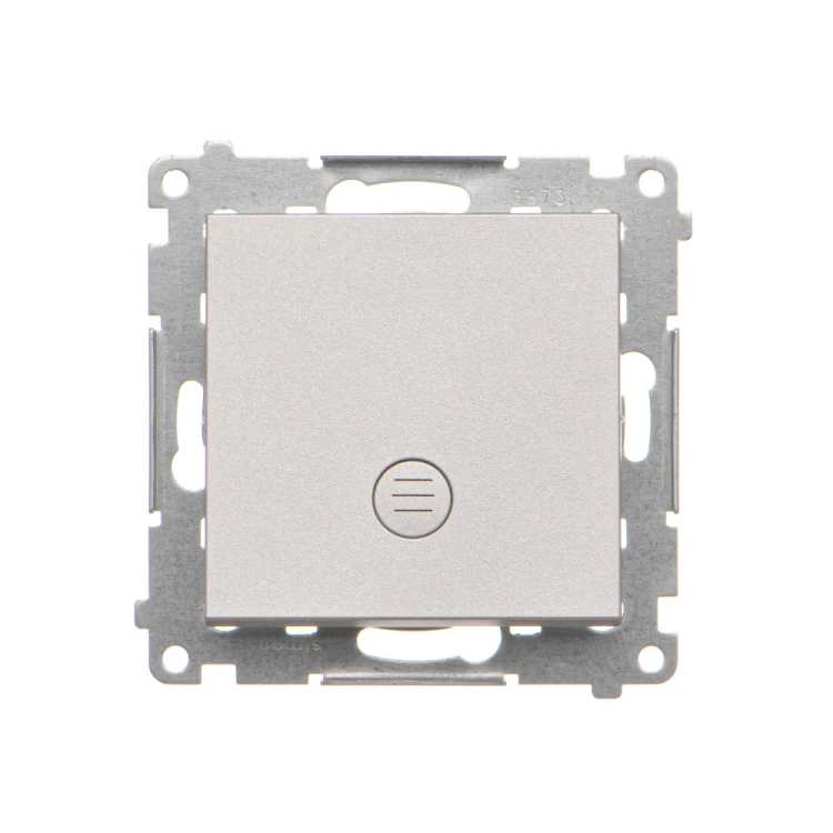 Przycisk pojedynczy zwierny bez piktogramu z podświetleniem LED Simon 55 TP1L.01/143 Kontakt-Simon aluminium mat