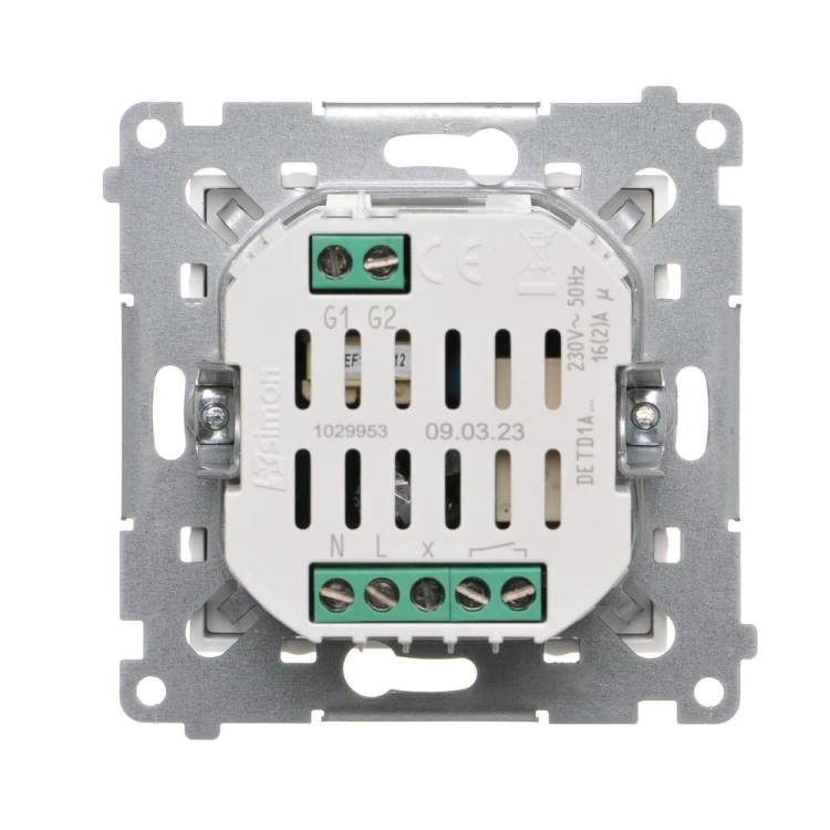 Regulator temperatury z wyświetlaczem (czujnik wewnętrzny lub sonda) Simon 54 DETD1A.01/11 Kontakt-Simon biały