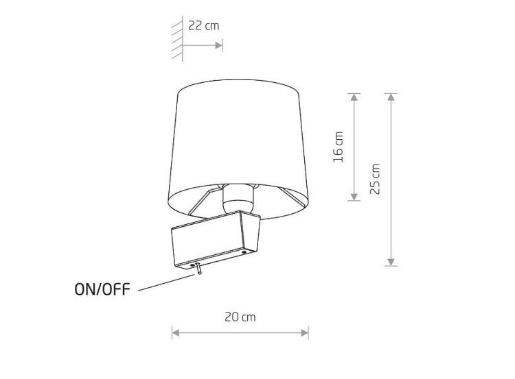 Lampa ścienna kinkiet Loft CHILLIN I BLACK GOLD 8197 NOWODVORSKI Lighting E27 nowoczesna oświetleniowa ścienna z włącznikiem Industrialna abażur tkanina czarno-złota czarna złota metal idealna do hotelu sypialni Inspiracje Premium