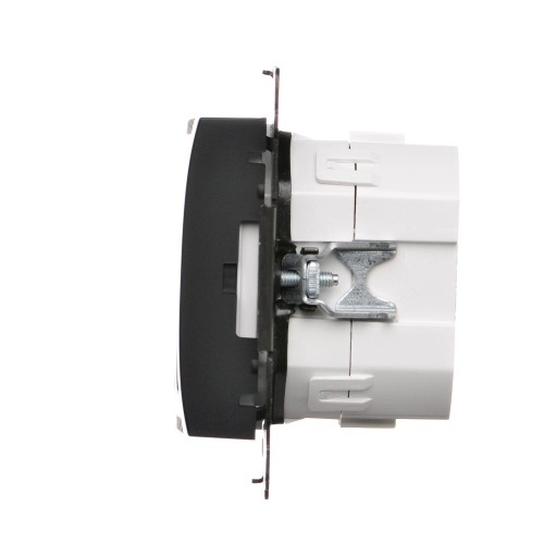 Regulator temperatury z wyświetlaczem (czujnik wewnętrzny lub sonda) Simon 54 DETD1A.01/49 Kontakt-Simon czarny mat