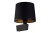 Lampa ścienna kinkiet Loft CHILLIN I BLACK GOLD 8197 NOWODVORSKI Lighting E27 nowoczesna oświetleniowa ścienna z włącznikiem Industrialna abażur tkanina czarno-złota czarna złota metal idealna do hotelu sypialni Inspiracje Premium