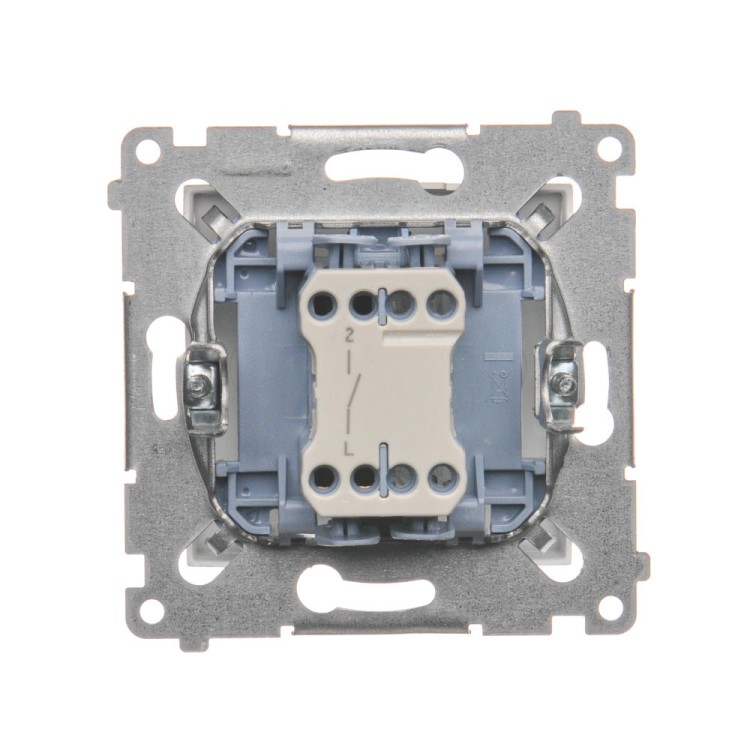 Łącznik jednobiegunowy Simon 54 DW1.01/43 Kontakt-Simon srebrny mat, metalizowany