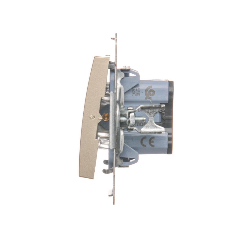Łącznik jednobiegunowy Simon 54 DW1A.01/44 Kontakt-Simon złoty mat, metalizowany