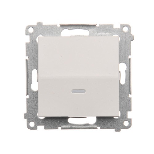 Łącznik jednobiegunowy z podświetleniem LED Simon 54 DW1L.01/11 Kontakt-Simon biały