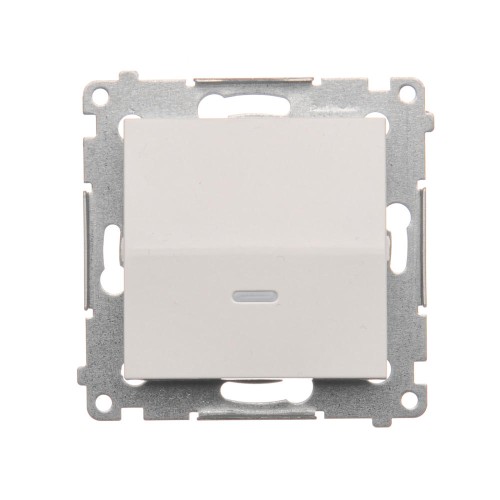 Łącznik jednobiegunowy z podświetleniem LED Simon 54 DW1L.01/11 Kontakt-Simon biały