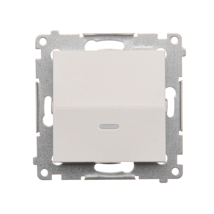 Łącznik jednobiegunowy z podświetleniem LED Simon 54 DW1L.01/11 Kontakt-Simon biały