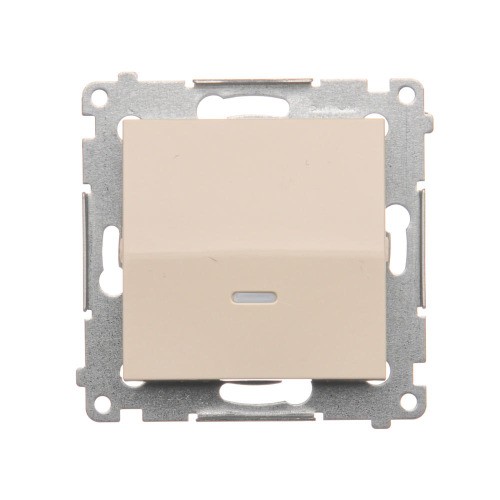 Łącznik jednobiegunowy z podświetleniem LED Simon 54 DW1L.01/41 Kontakt-Simon kremowy