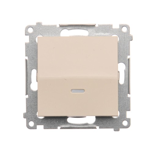 Łącznik jednobiegunowy z podświetleniem LED Simon 54 DW1L.01/41 Kontakt-Simon kremowy