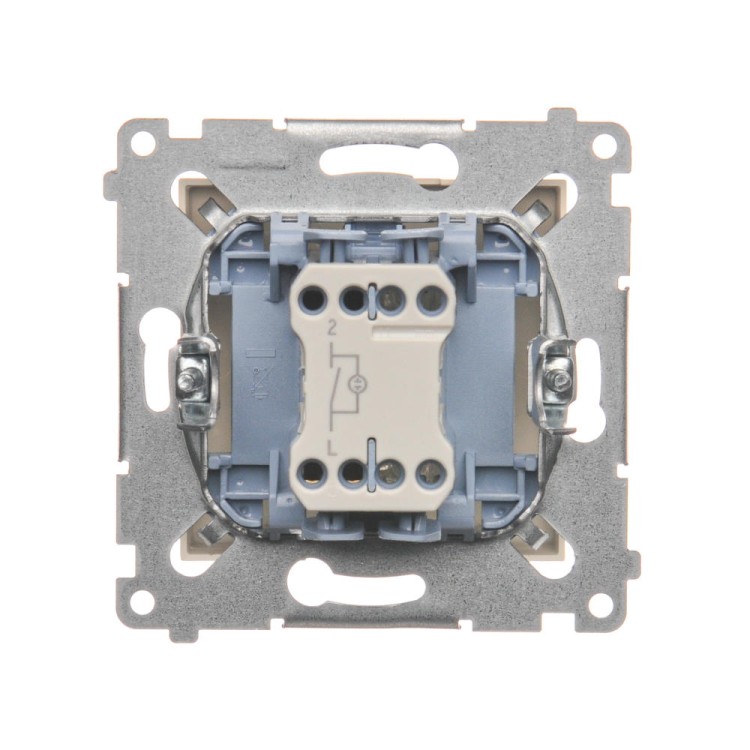 Łącznik jednobiegunowy z podświetleniem LED Simon 54 DW1L.01/41 Kontakt-Simon kremowy