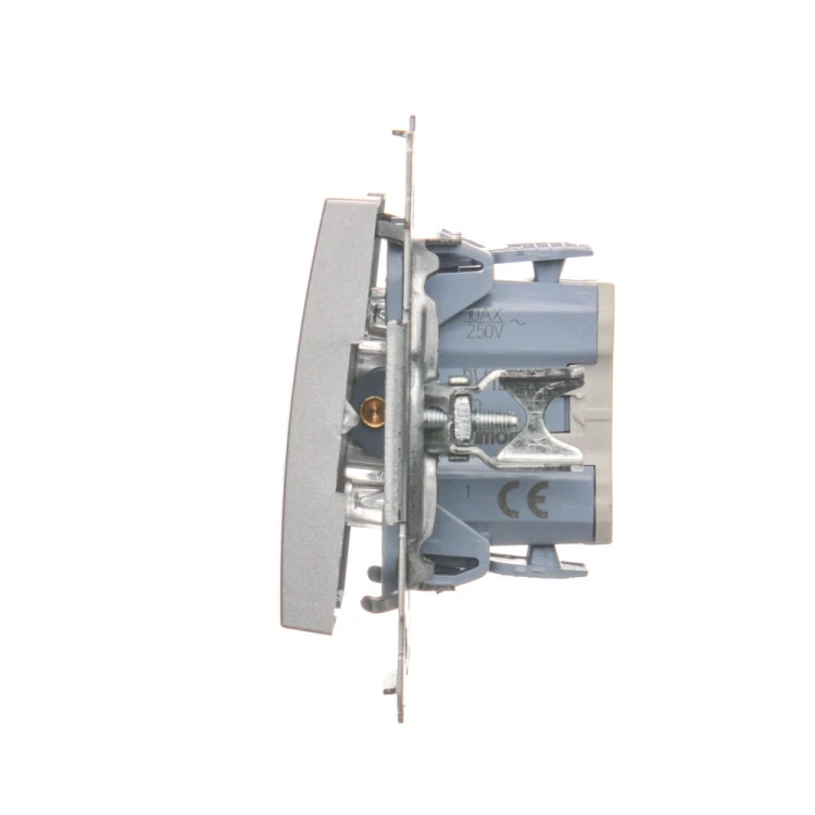 Łącznik jednobiegunowy z podświetleniem LED Simon 54 DW1L.01/43 Kontakt-Simon srebrny mat, metalizowany
