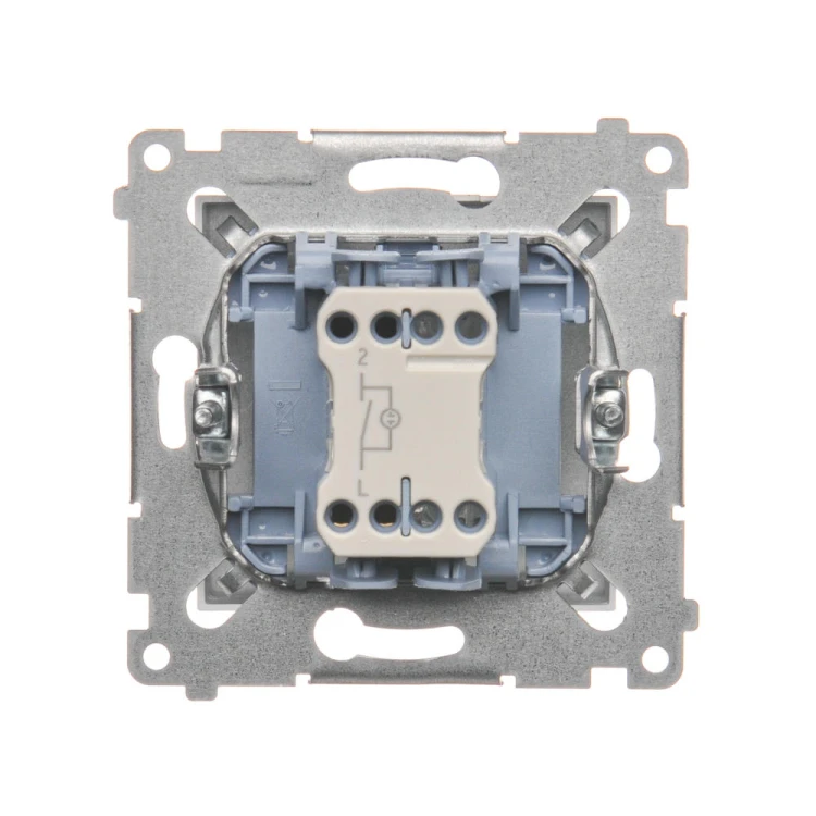 Łącznik jednobiegunowy z podświetleniem LED Simon 54 DW1L.01/43 Kontakt-Simon srebrny mat, metalizowany
