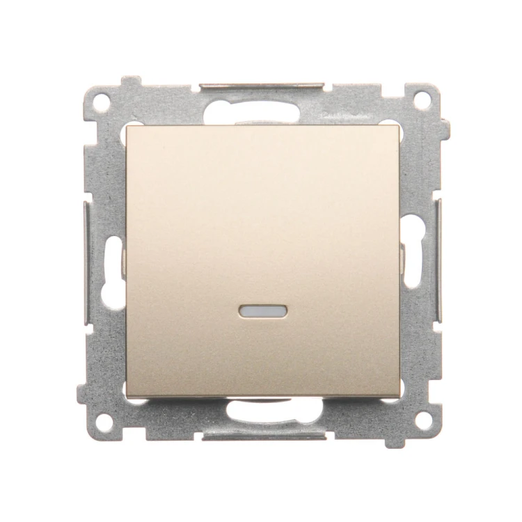 Łącznik jednobiegunowy z podświetleniem LED Simon 54 DW1L.01/44 Kontakt-Simon złoty mat, metalizowany