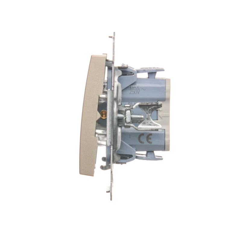 Łącznik jednobiegunowy z podświetleniem LED Simon 54 DW1L.01/44 Kontakt-Simon złoty mat, metalizowany