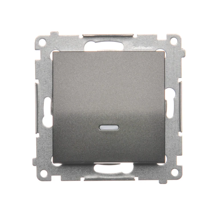 Łącznik jednobiegunowy z podświetleniem LED Simon 54 DW1L.01/48 Kontakt-Simon antracyt, metalizowany
