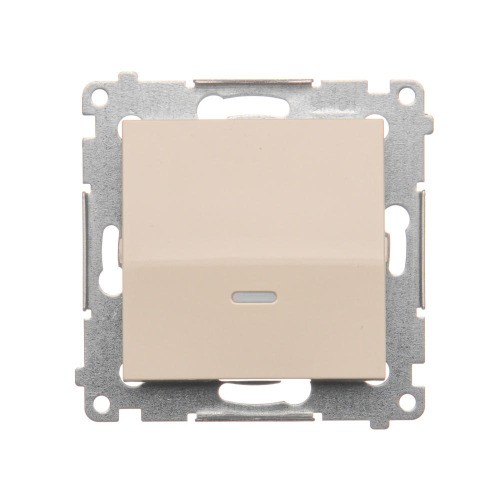 Łącznik jednobiegunowy z podświetleniem LED Simon 54 DW1AL.01/41 Kontakt-Simon kremowy