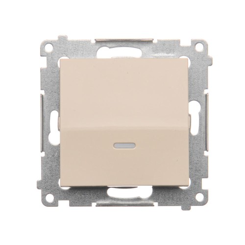 Łącznik jednobiegunowy z podświetleniem LED Simon 54 DW1AL.01/41 Kontakt-Simon kremowy