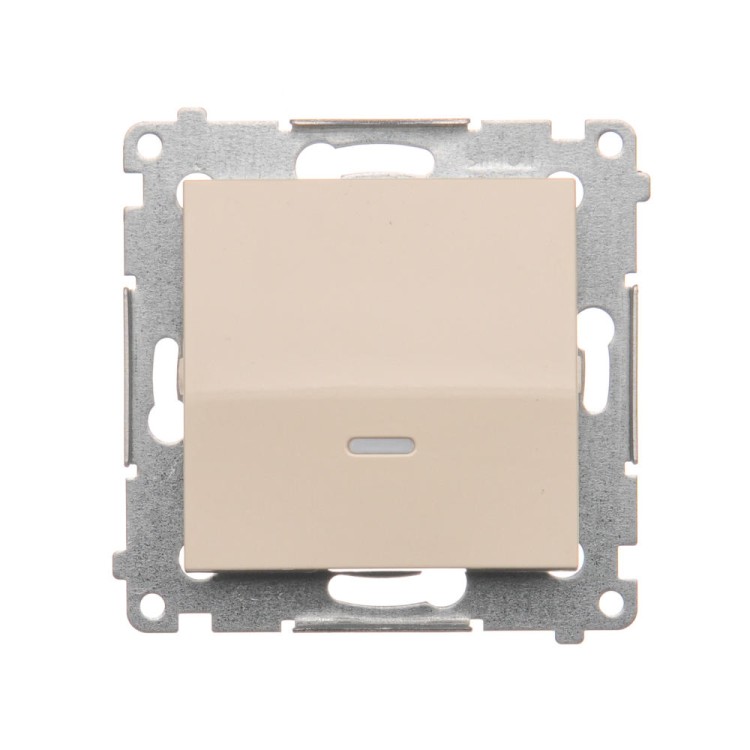 Łącznik jednobiegunowy z podświetleniem LED Simon 54 DW1AL.01/41 Kontakt-Simon kremowy