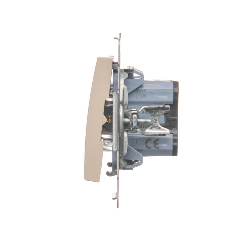 Łącznik jednobiegunowy z podświetleniem LED Simon 54 DW1AL.01/41 Kontakt-Simon kremowy