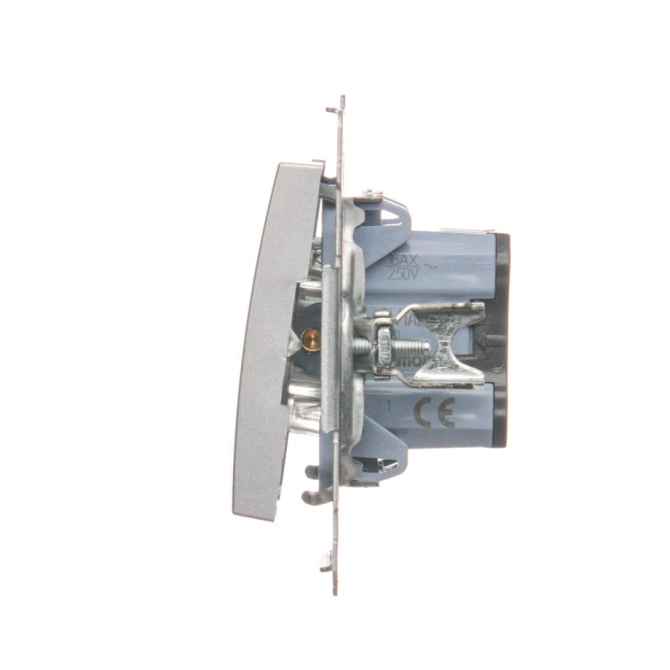 Łącznik jednobiegunowy z podświetleniem LED Simon 54 DW1AL.01/43 Kontakt-Simon srebrny mat, metalizowany