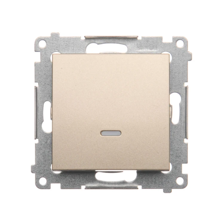 Łącznik jednobiegunowy z podświetleniem LED Simon 54 DW1AL.01/44 Kontakt-Simon złoty mat, metalizowany