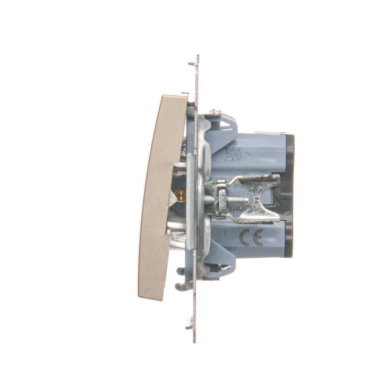 Łącznik jednobiegunowy z podświetleniem LED Simon 54 DW1AL.01/44 Kontakt-Simon złoty mat, metalizowany