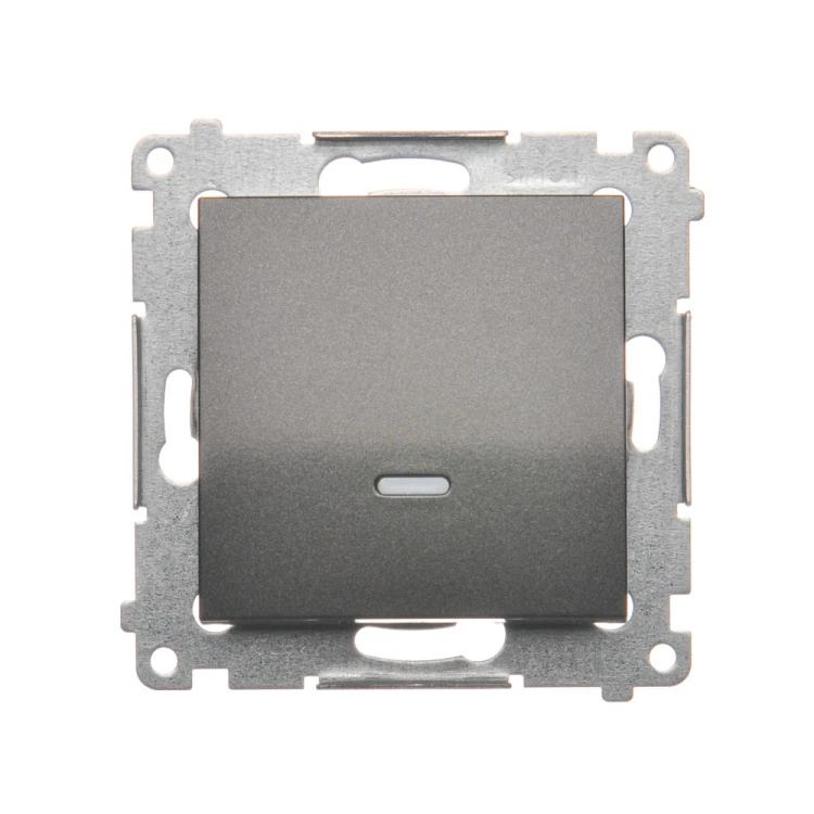 Łącznik jednobiegunowy z podświetleniem LED Simon 54 DW1AL.01/48 Kontakt-Simon antracyt, metalizowany