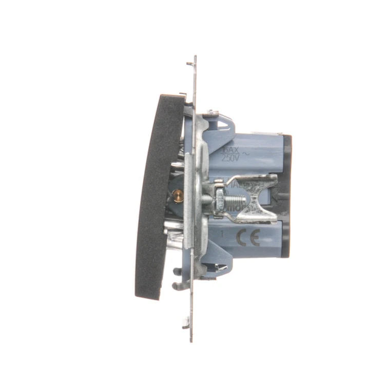 Łącznik jednobiegunowy z podświetleniem LED Simon 54 DW1AL.01/48 Kontakt-Simon antracyt, metalizowany