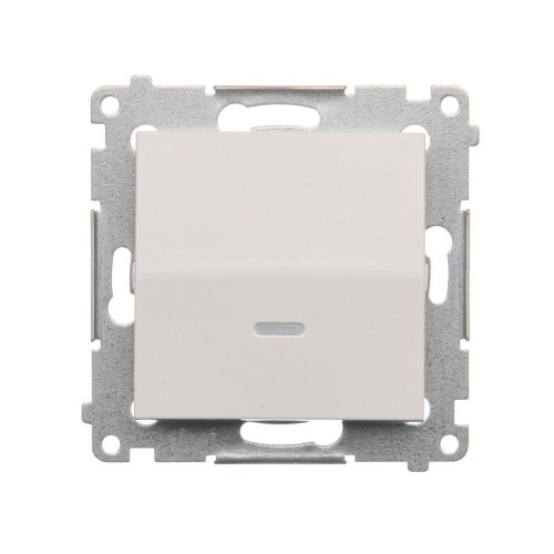 Łącznik jednobiegunowy z sygnalizacją załączenia LED Simon 54 DW1ZL.01/11 Kontakt-Simon biały