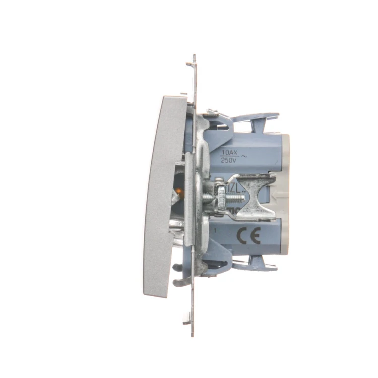 Łącznik jednobiegunowy z sygnalizacją załączenia LED Simon 54 DW1ZL.01/43 Kontakt-Simon srebrny mat, metalizowany