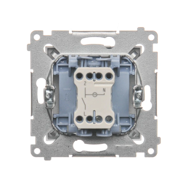 Łącznik jednobiegunowy z sygnalizacją załączenia LED Simon 54 DW1ZL.01/43 Kontakt-Simon srebrny mat, metalizowany