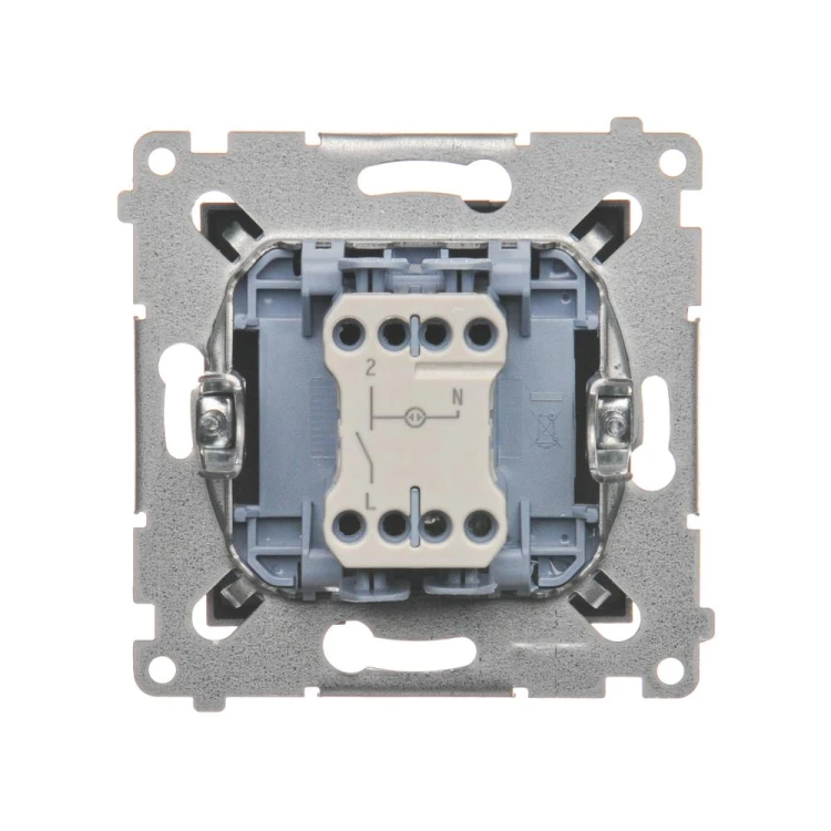 Łącznik jednobiegunowy z sygnalizacją załączenia LED Simon 54 DW1ZL.01/48 Kontakt-Simon antracyt, metalizowany