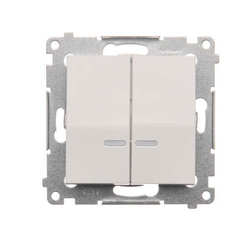 Łącznik świecznikowy z podświetleniem LED do wersji IP44 Simon 54 DW5BL.01/11 Kontakt-Simon biały
