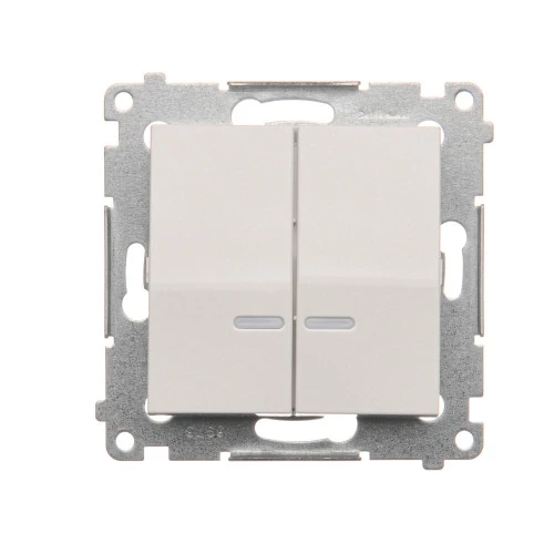 Łącznik świecznikowy z podświetleniem LED do wersji IP44 Simon 54 DW5BL.01/11 Kontakt-Simon biały