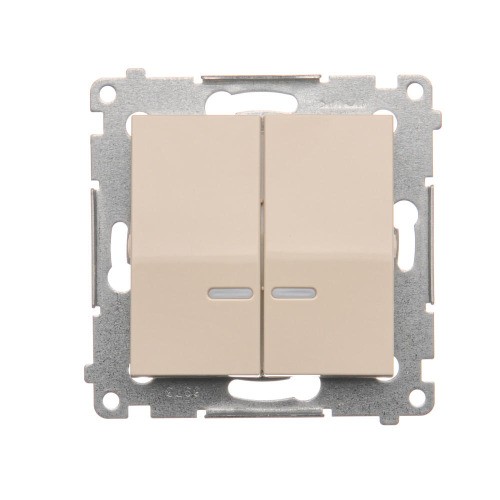 Łącznik świecznikowy z podświetleniem LED do wersji IP44 Simon 54 DW5BL.01/41 Kontakt-Simon kremowy