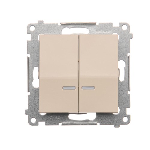 Łącznik świecznikowy z podświetleniem LED do wersji IP44 Simon 54 DW5BL.01/41 Kontakt-Simon kremowy