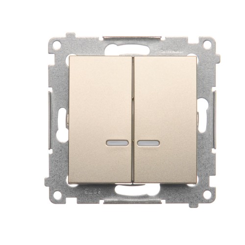 Łącznik świecznikowy z podświetleniem LED do wersji IP44 Simon 54 DW5BL.01/44 Kontakt-Simon złoty mat, metalizowany