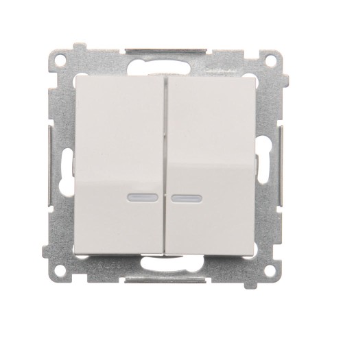Łącznik świecznikowy z podświetleniem LED do wersji IP44 Simon 54 DW5ABL.01/11 Kontakt-Simon biały